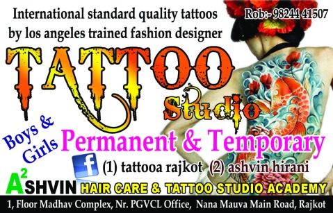 permanent tattoo rajkot ashwin tattoo mo,9824441507